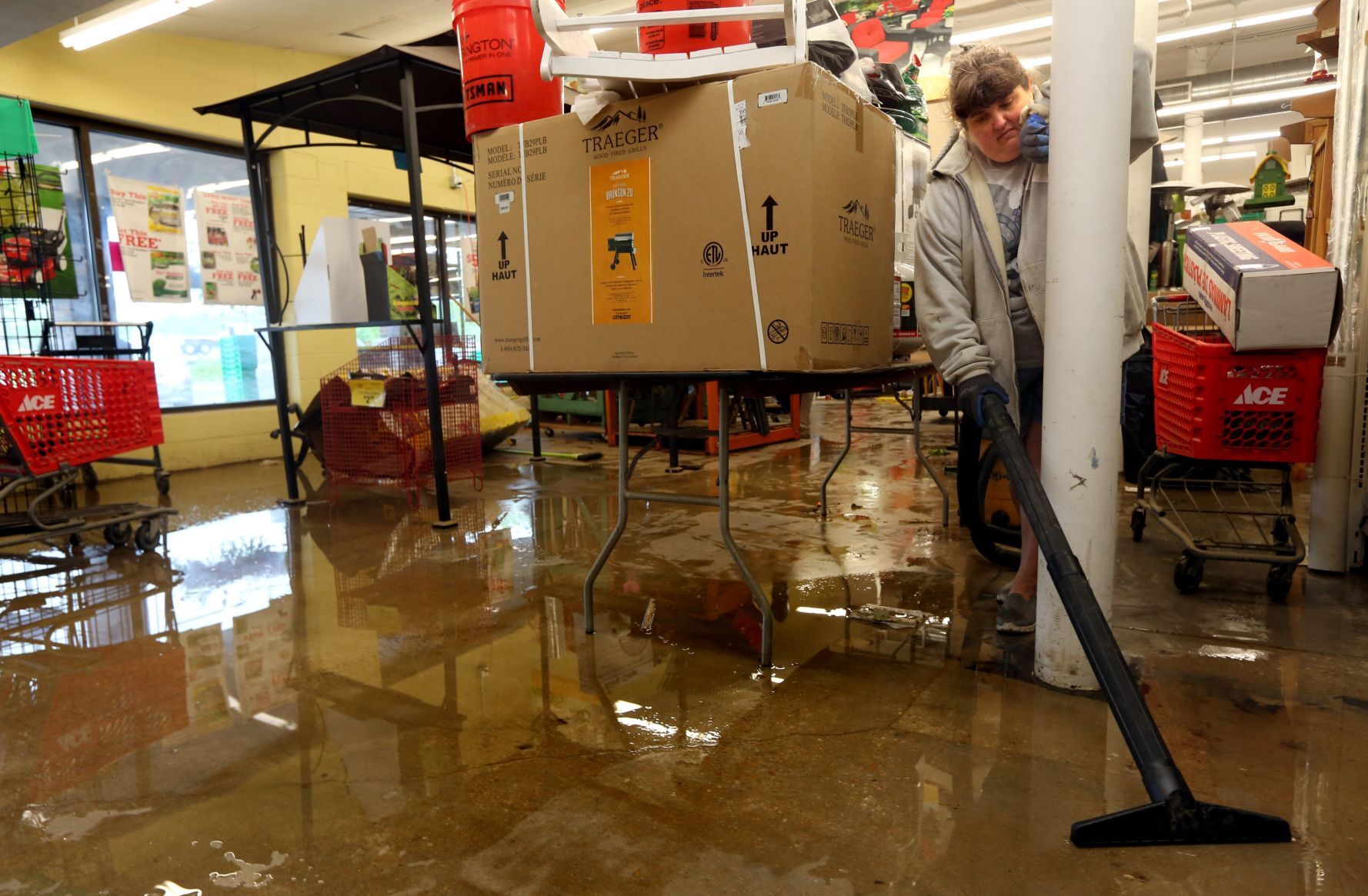 Old Town businesses start the clean-up process